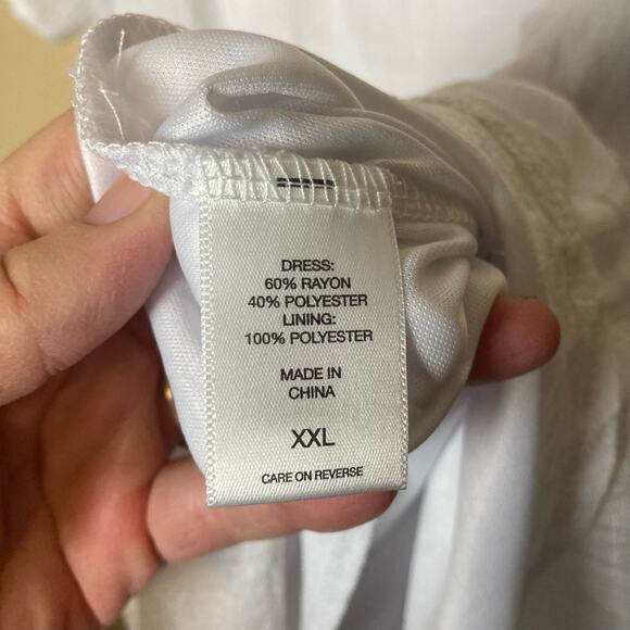 New York & Company Beach Swim‎ Cover White Size XXL - Picture 6 of 10